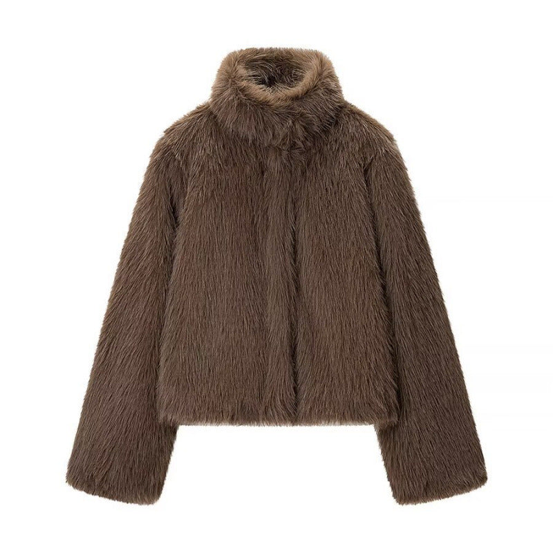 Women’s Faux Fur Short Coat – Elegant Commuter Jacket - Image 5