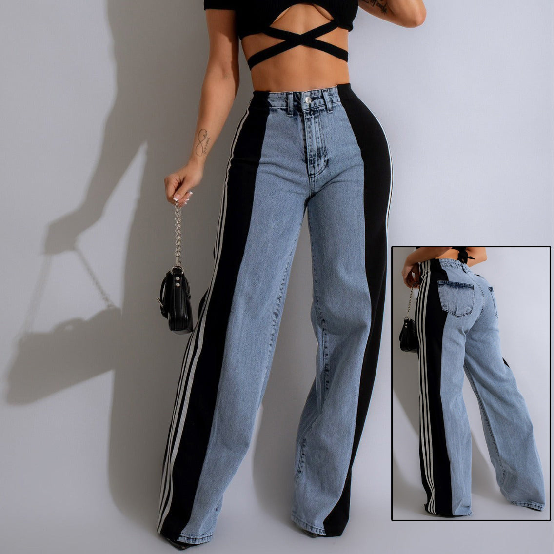 Women’s High-Waist Straight-Leg Denim Pants | Stretch Fit