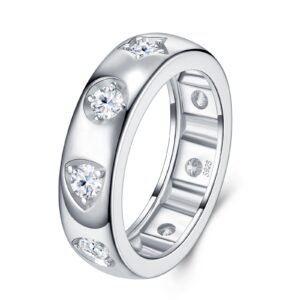 Minimalist Morganite Ring for Women | Platinum-Plated S925 Silver Jewelry