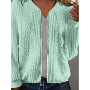 Jacquard Bomber Jacket for Trendy Style and Comfort
