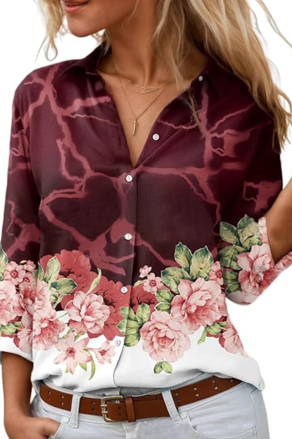 Colorful Floral Blouses — Amazon summer blouse outfit ideas for women 2026