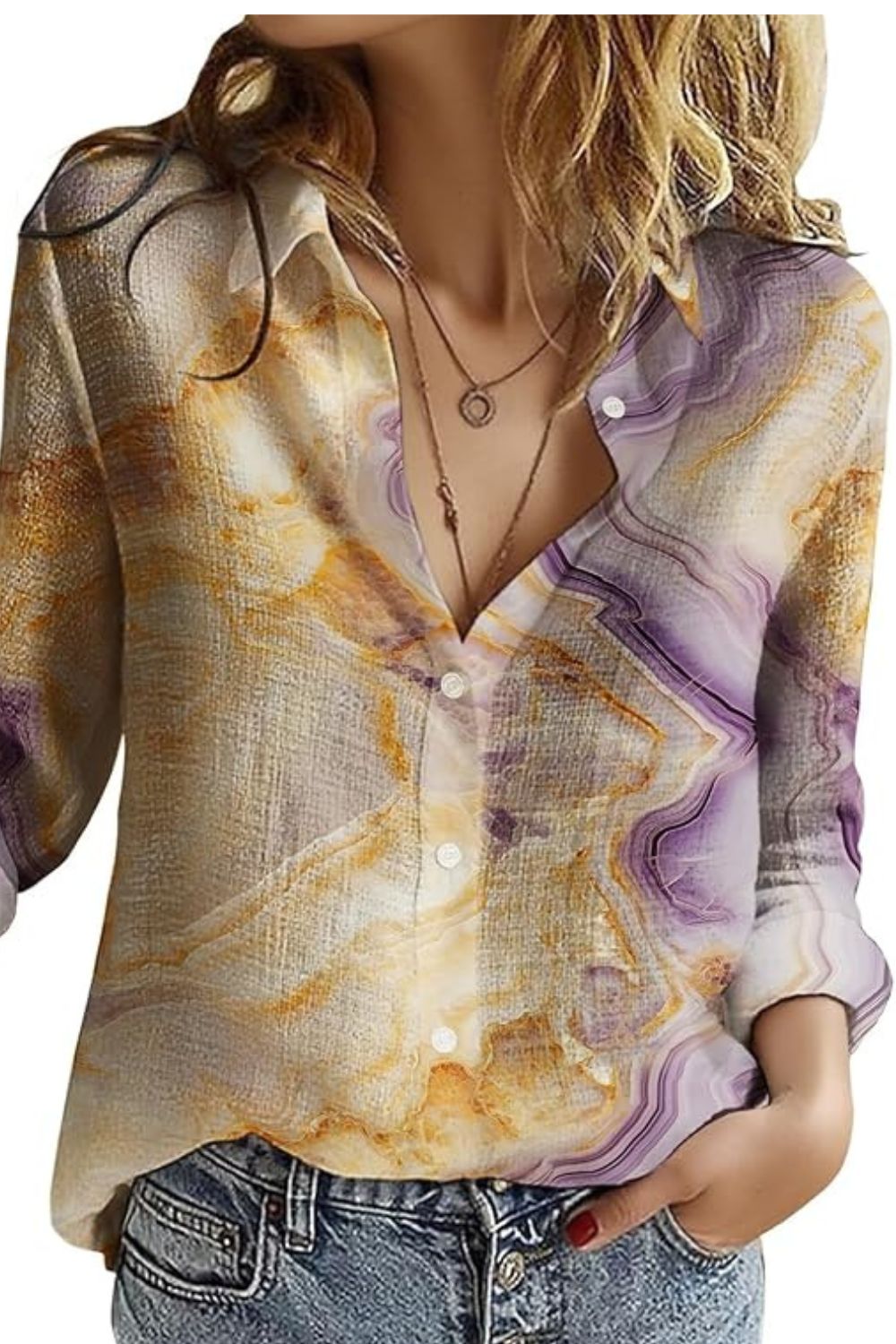 Long Sleeve Button Down Blouses — Amazon summer blouse outfit ideas for women 2026