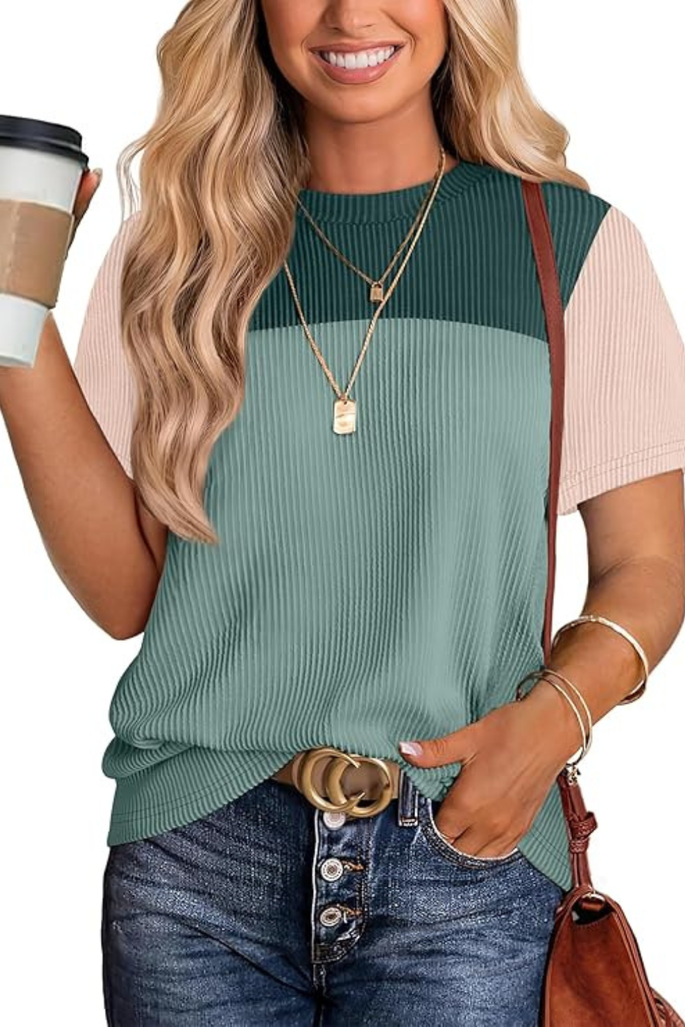 WIHOLL Women's Fashion 2026 Color Block Top — Amazon summer outfit ideas for women 2026