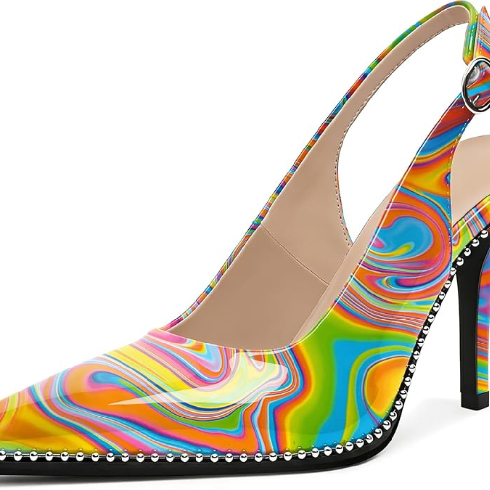 Zamikoo Women Beaded Pumps High Heel Slingback — Amazon summer dress shoes for women 2026