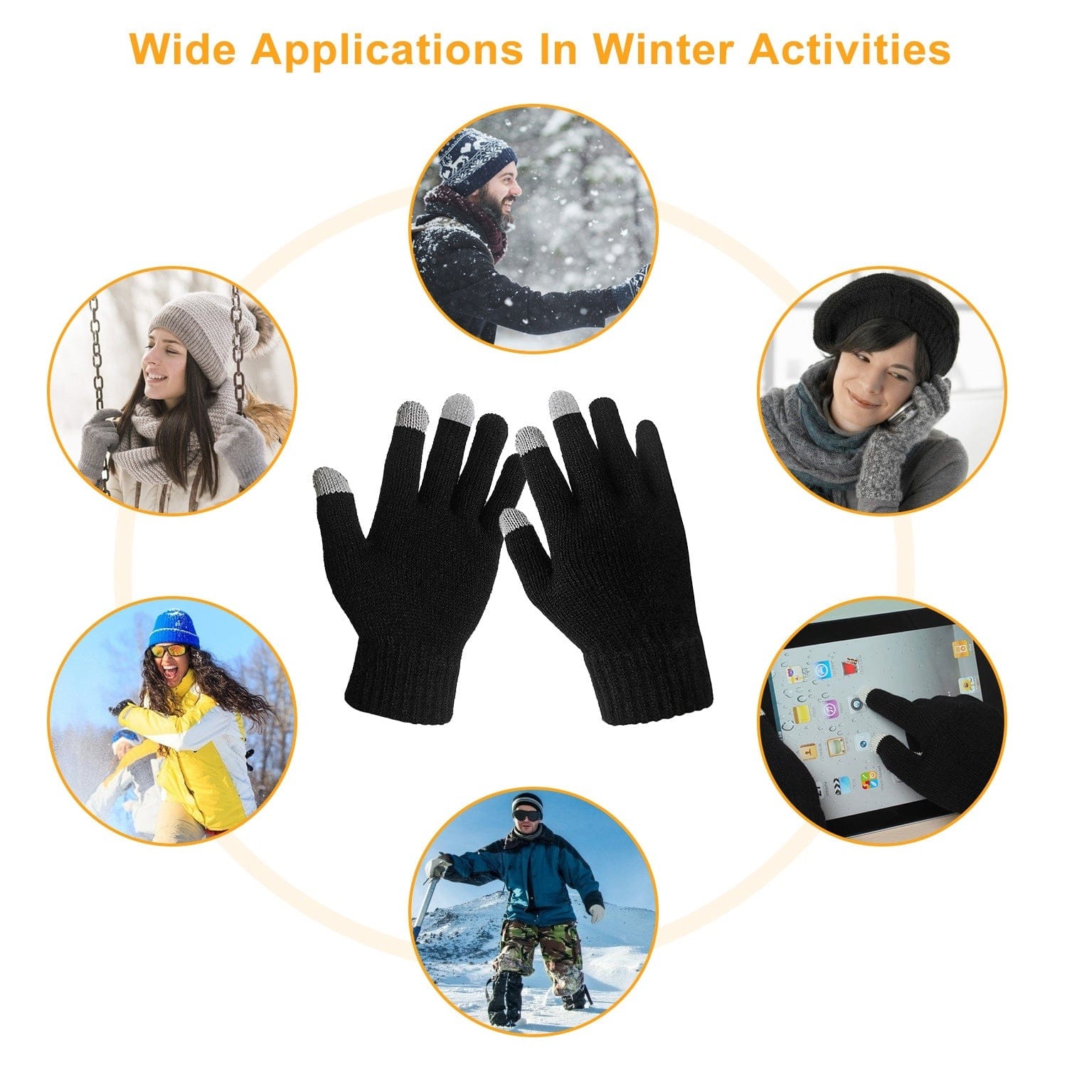 Touch Screen Gloves for Running - Knitted Gloves for Warmth and Comfort - Image 2