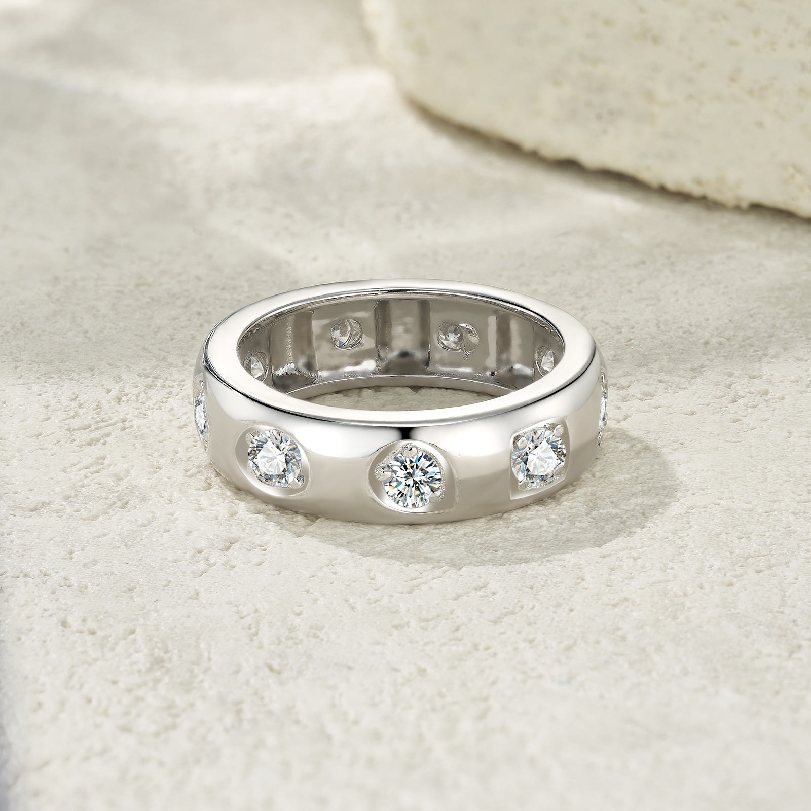 Minimalist Morganite Ring for Women | Platinum-Plated S925 Silver Jewelry - Image 5