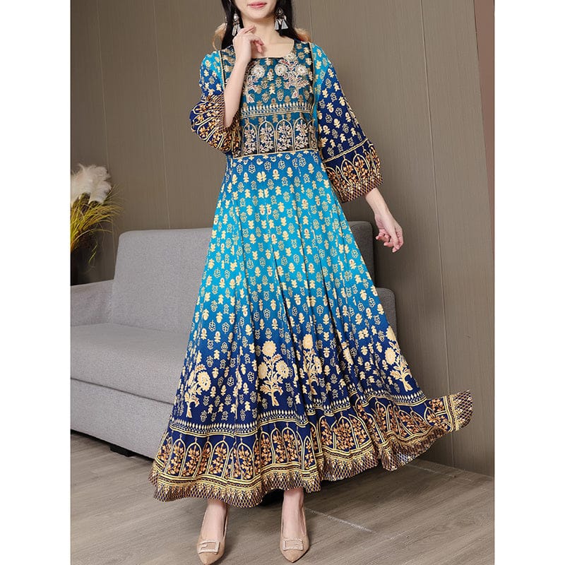 Chic Maxi Dress in Ethnic Style – Flowy Party Dress for Effortless Elegance - Image 2