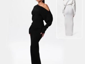 Women’s High-Waist Long Dress | Elegant Commuter One-Piece