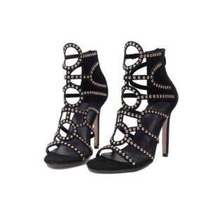 Women’s Suede High Heel Sandals | Hollow Fish Mouth Summer Heels