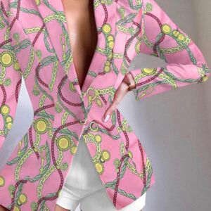 Women’s Casual Cotton-Blend Blazer | Long Sleeve Lightweight Jacket