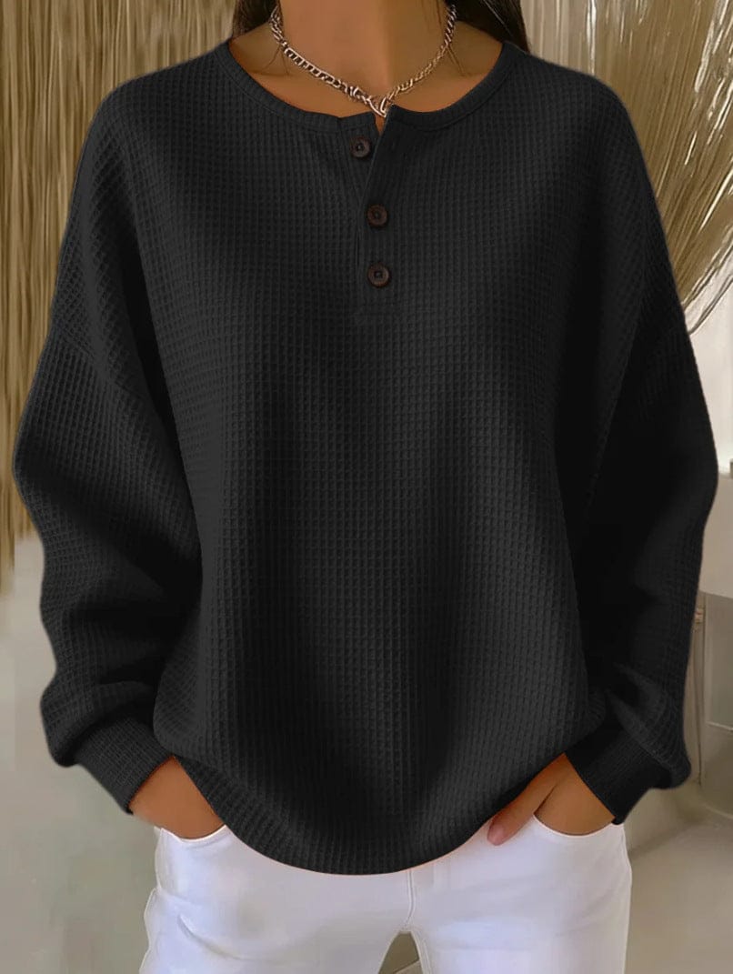 Long-sleeved Pullover T-shirt Round Neck Top - Image 5