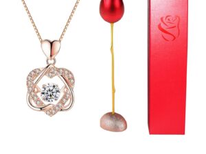 Valentines Day Copper Necklace Gift Set for Her