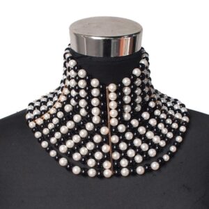 Women’s Geometric Pearl Necklace – Elegant Hexin Pearl Jewelry