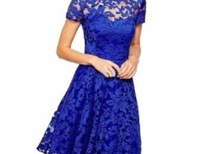 Royal Lace Party Dress for Elegant Short Event Fashion