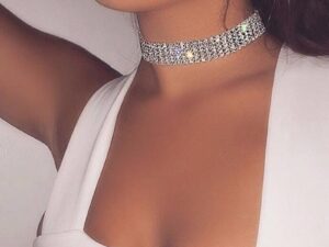 Full Crystal Rhinestone Choker Necklace – Elegant Statement Jewelry