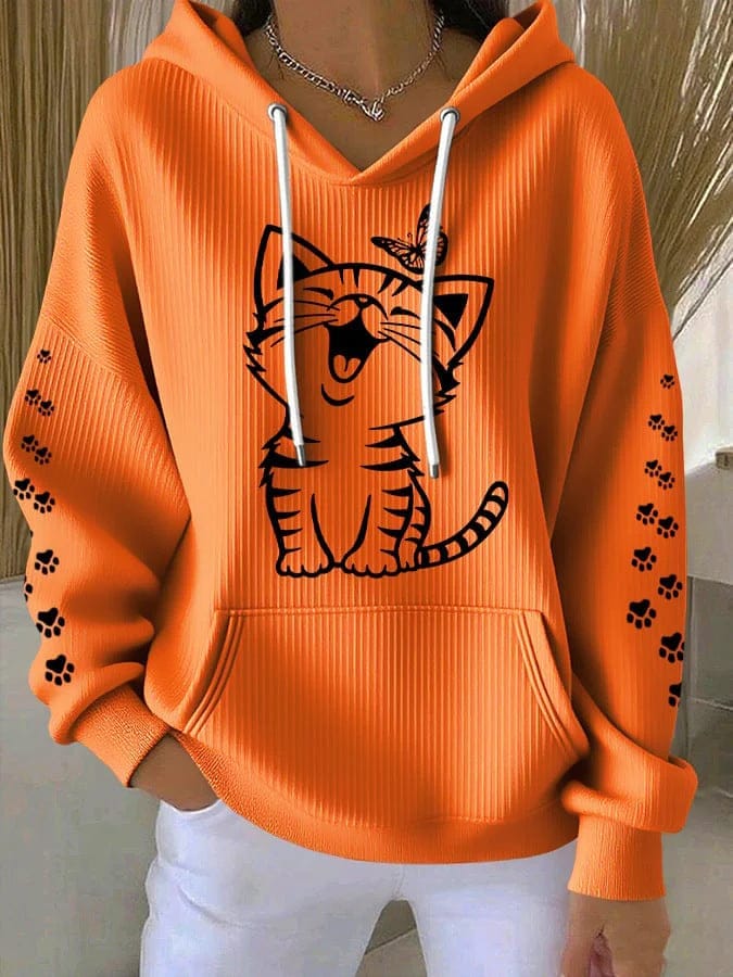 Women's 3D Printed Hoodie - Comfortable & Stylish Casual Waffle Sweatshirt - Image 5