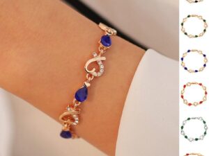 Valentines Rhinestone Copper Bracelet | Elegant Sparkle Jewelry