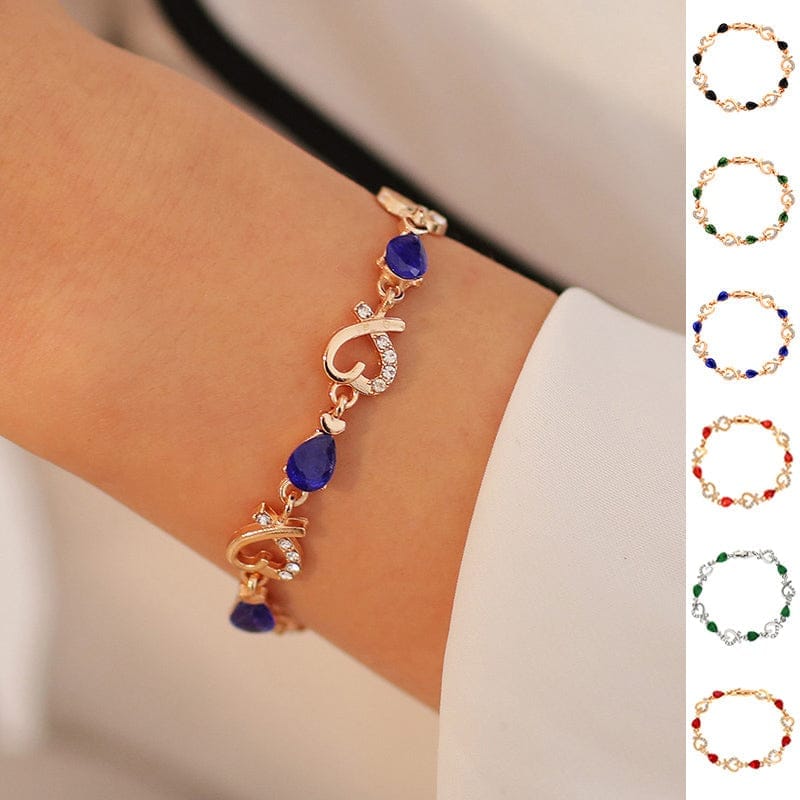 Valentines Rhinestone Copper Bracelet | Elegant Sparkle Jewelry