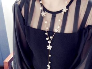 Long Alloy Pendant Necklace | Statement Fashion Jewelry