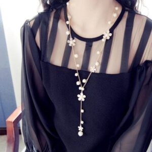 Long Alloy Pendant Necklace | Statement Fashion Jewelry