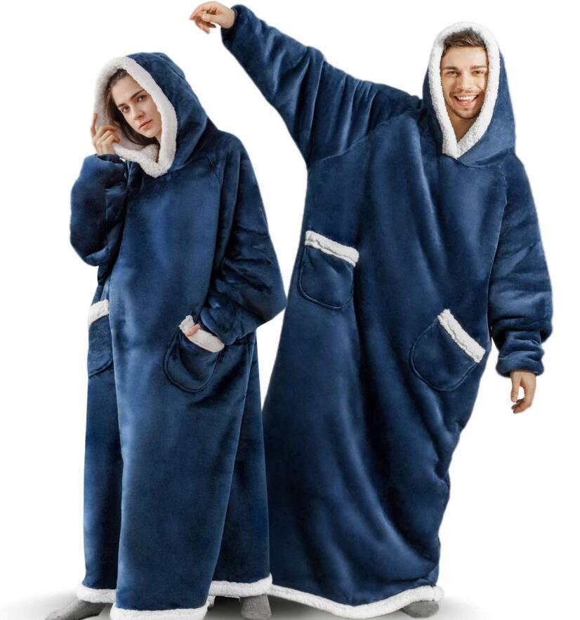 Winter TV Hoodie Blanket Winter Warm Home Clothes Women Men Oversized Pullover With Pockets - Image 8