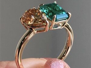 Women’s Gold Flower Ring | Electroplated Alloy Jewelry
