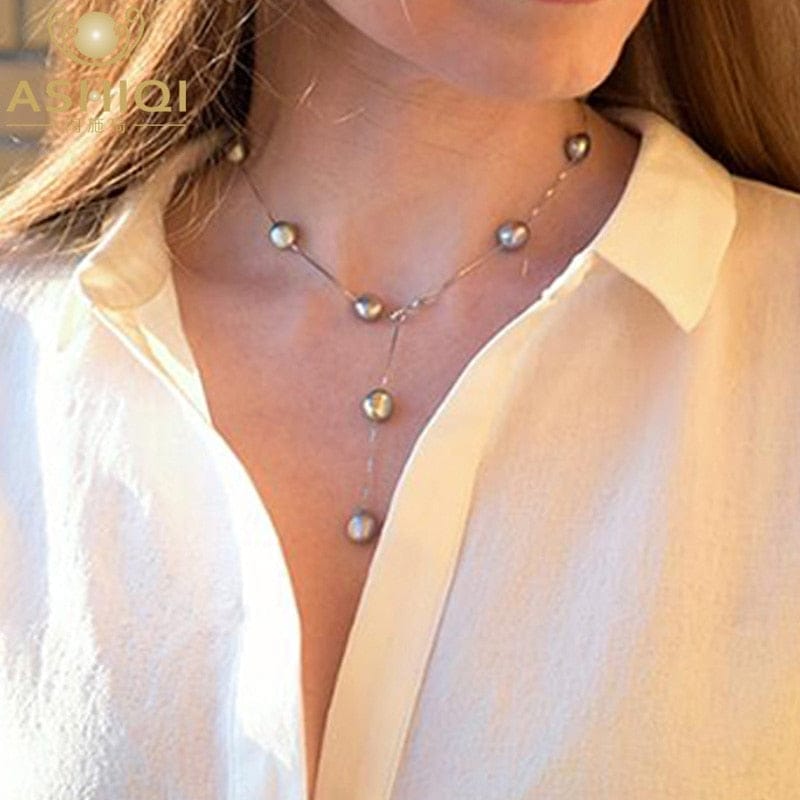 Titanium Steel Water Wave Chain Necklace – Electroplated Elegant Jewelry
