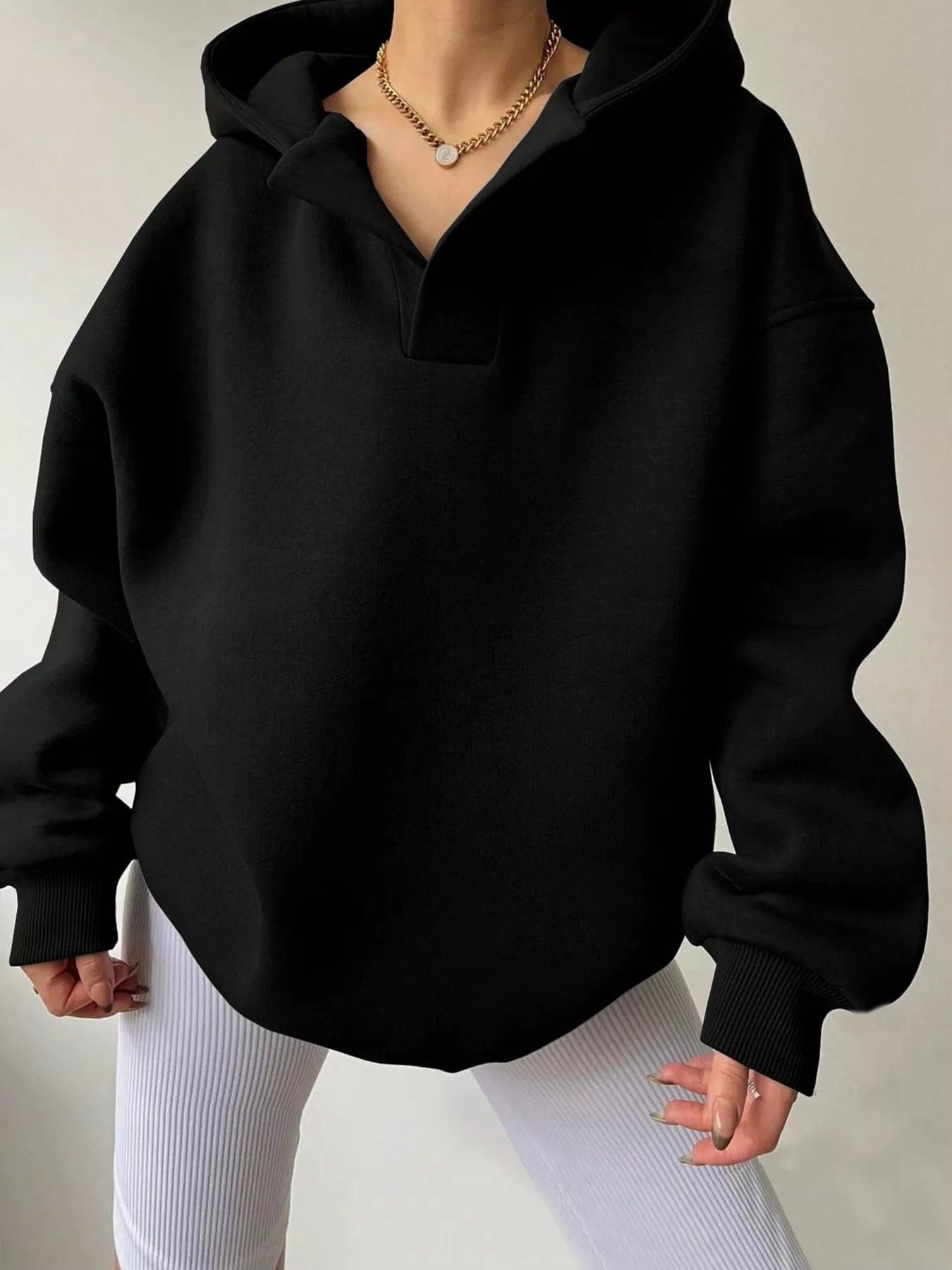 Dropped Shoulder Sweatshirt - Long Sleeve Style for Ultimate Comfort - Image 4