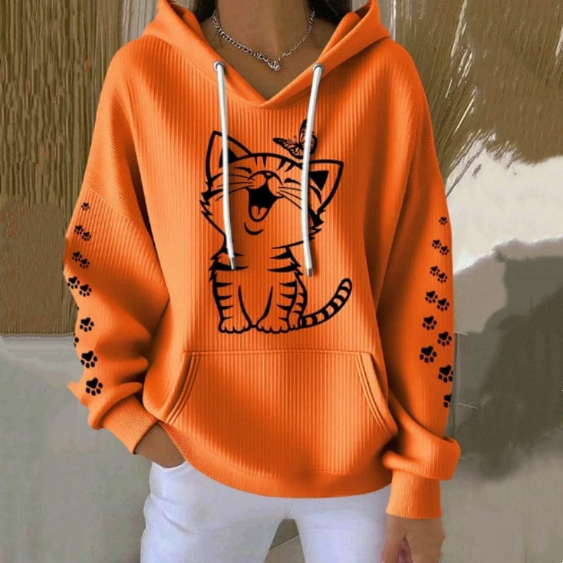 Women's 3D Printed Hoodie - Comfortable & Stylish Casual Waffle Sweatshirt