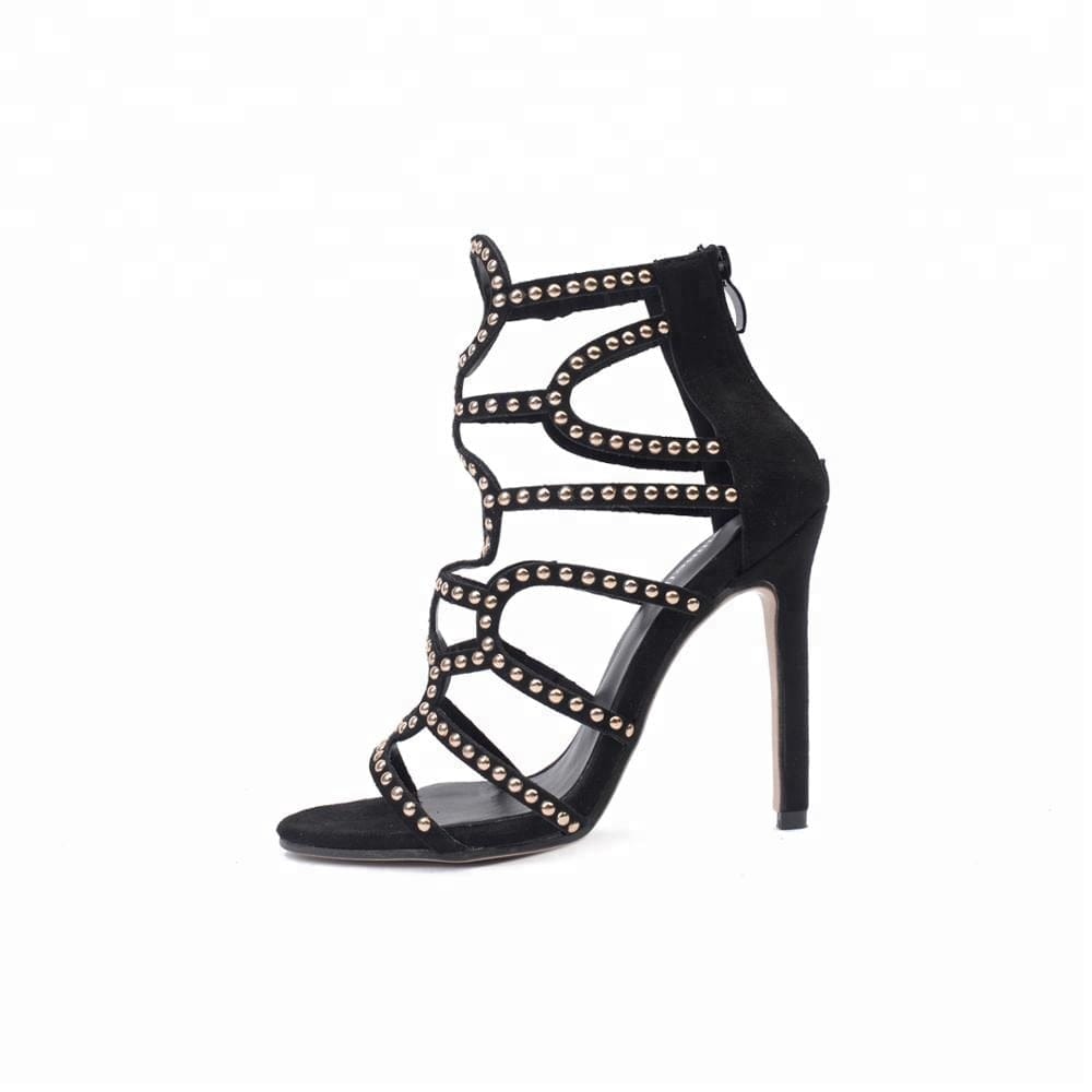 Women’s Suede High Heel Sandals | Hollow Fish Mouth Summer Heels - Image 5