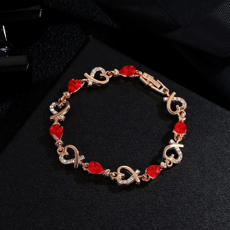 Valentines Rhinestone Copper Bracelet | Elegant Sparkle Jewelry - Image 2