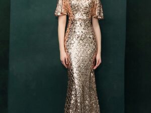 Elegant Gold Sequin Dress for Stunning Evening Looks