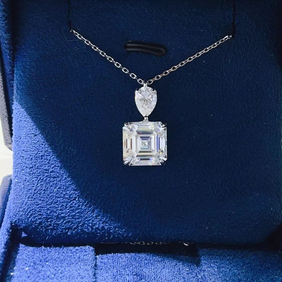 5.8 Carat Moissanite Necklace in 925 Sterling Silver Pendant Design - Image 2