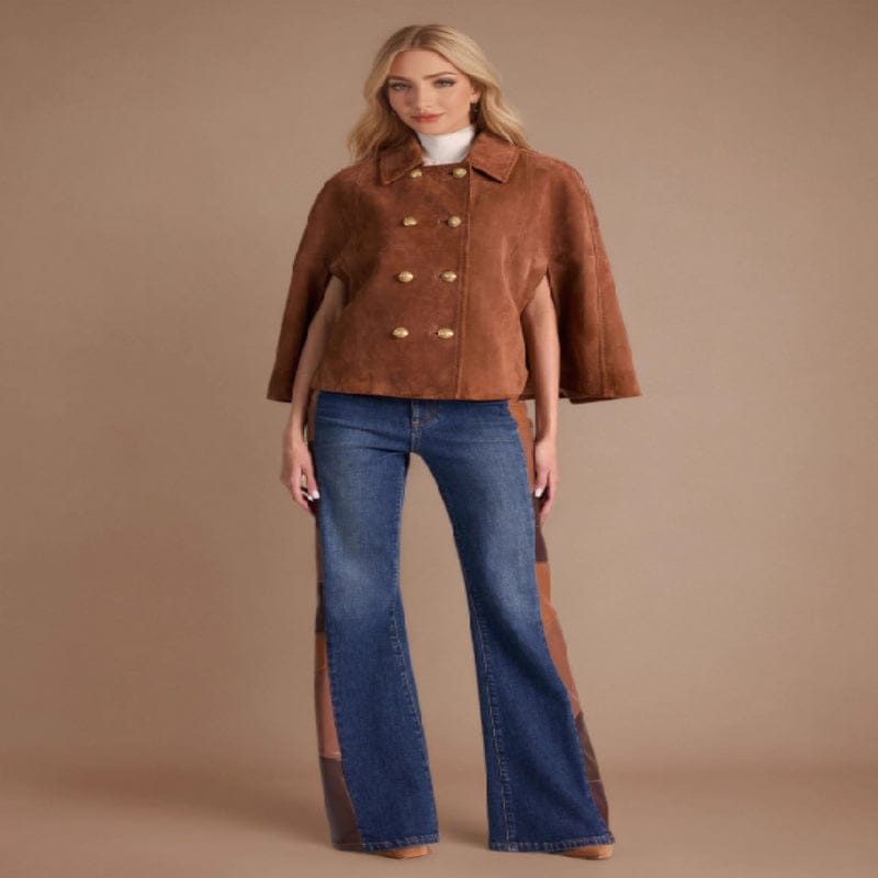 Elegant Dark Coffee Long Sleeve Jacket