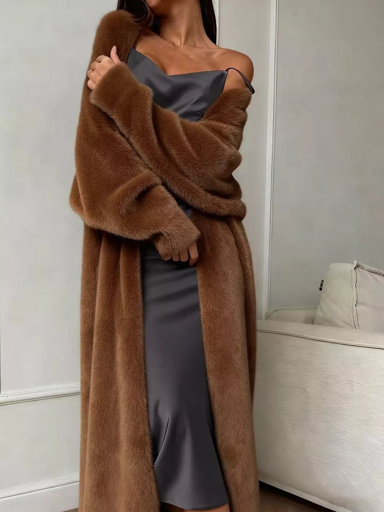 Fuzzy Open Front Cardigan for Effortless Cozy Layering and Stylish Comfort