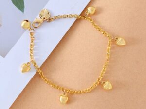 Women’s Gold Heart Bracelet | Electroplated Love Jewelry