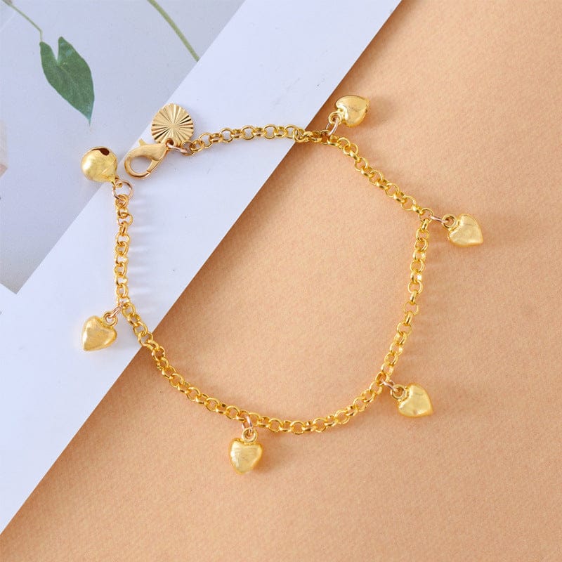 Women’s Gold Heart Bracelet | Electroplated Love Jewelry