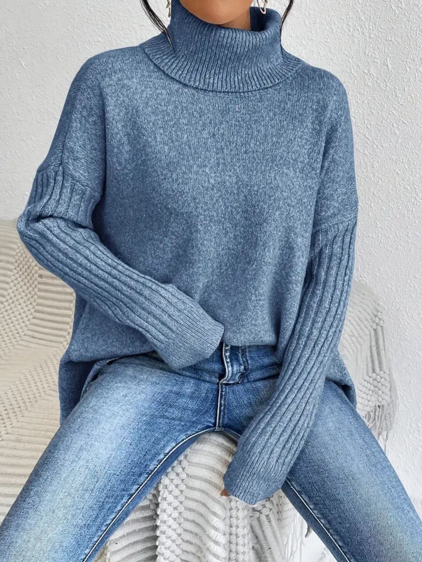 Warm Pullover Sweater for Women - Cozy Women's Warm Pullover Sweater - Image 3