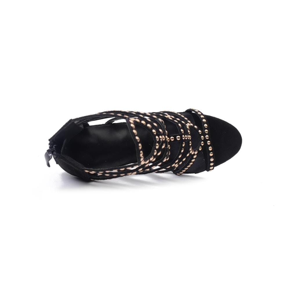 Women’s Suede High Heel Sandals | Hollow Fish Mouth Summer Heels - Image 4