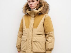 Women’s Faux Fox Fur Hooded Jacket for Stylish Workwear