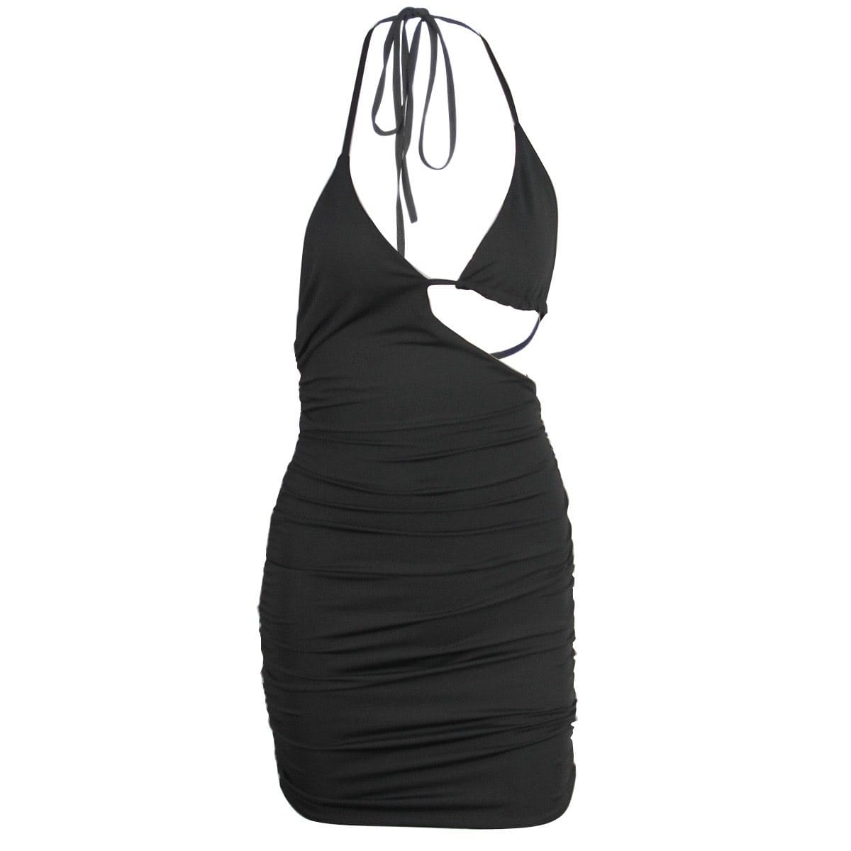 Women’s Strapless Bodycon Mini Dress | Patchwork Party Dress - Image 5