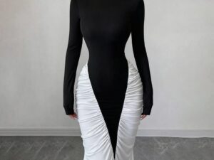 Elegant Fitted Evening Dress for Women - Timeless Style and Comfort