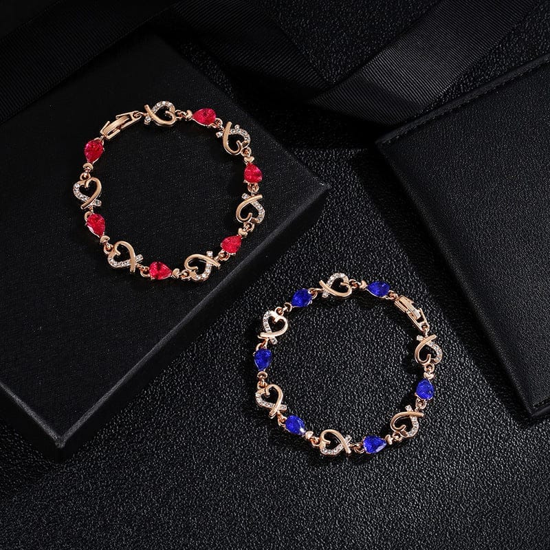 Valentines Rhinestone Copper Bracelet | Elegant Sparkle Jewelry - Image 4