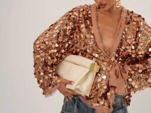 Fashionable Beaded Patchwork Jacket for Trendy Style