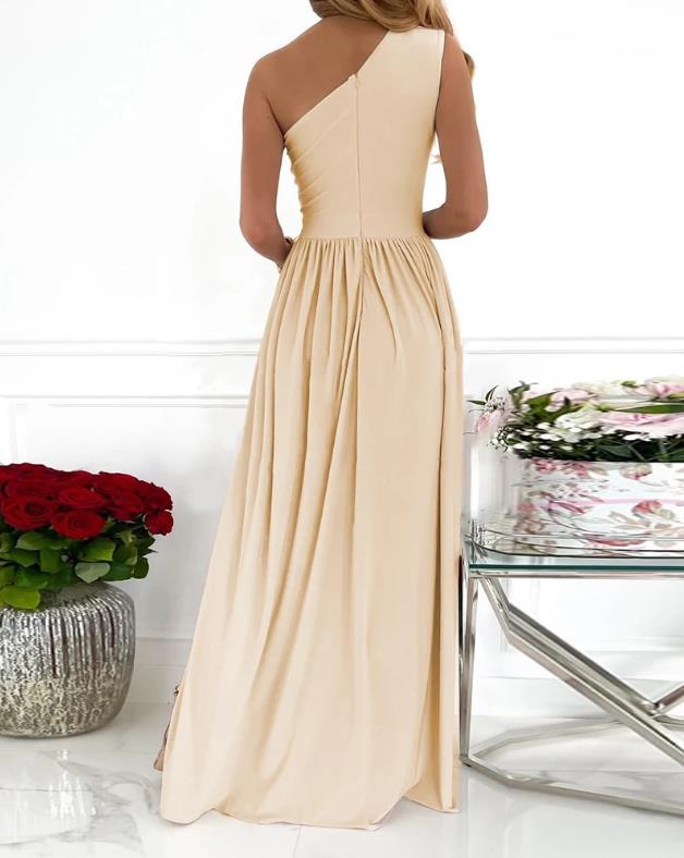Women’s One-Shoulder High-Split Maxi Dress | Elegant Party Gown - Image 2