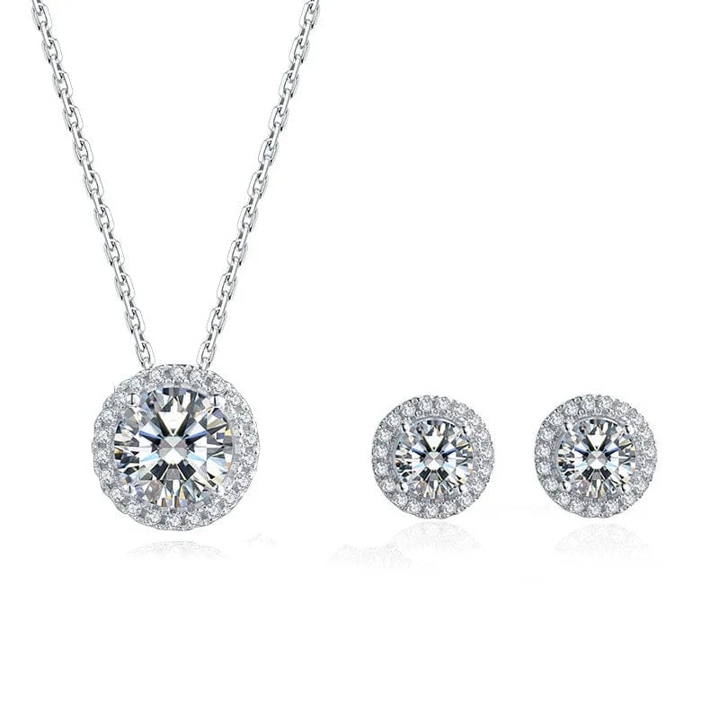 925 Sterling Silver Moissanite Jewelry Set for Timeless Elegance - Image 5