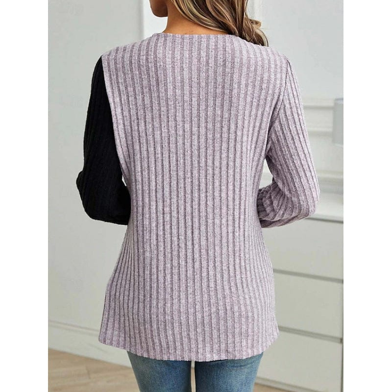 Lace Knit Top with Round Neck Design - Image 3