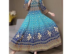 Chic Maxi Dress in Ethnic Style – Flowy Party Dress for Effortless Elegance