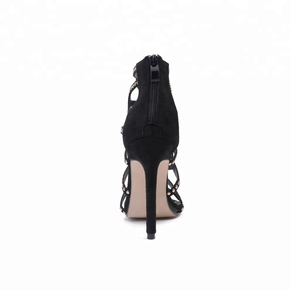 Women’s Suede High Heel Sandals | Hollow Fish Mouth Summer Heels - Image 3