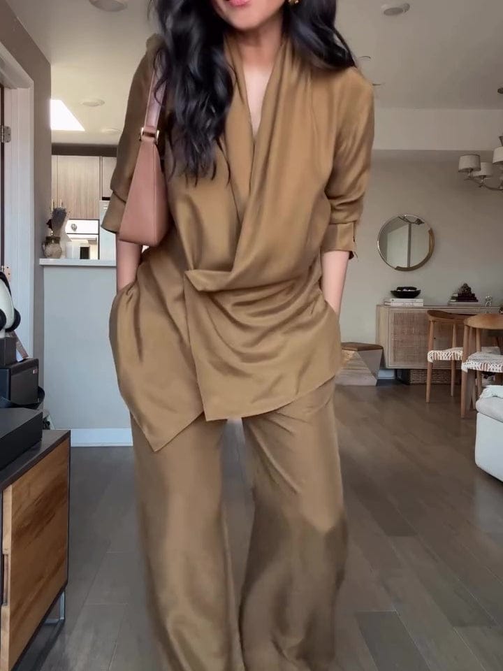 Women’s Elegant Blouse and Pants Set | Regular Fit Daily Outfit - Image 2